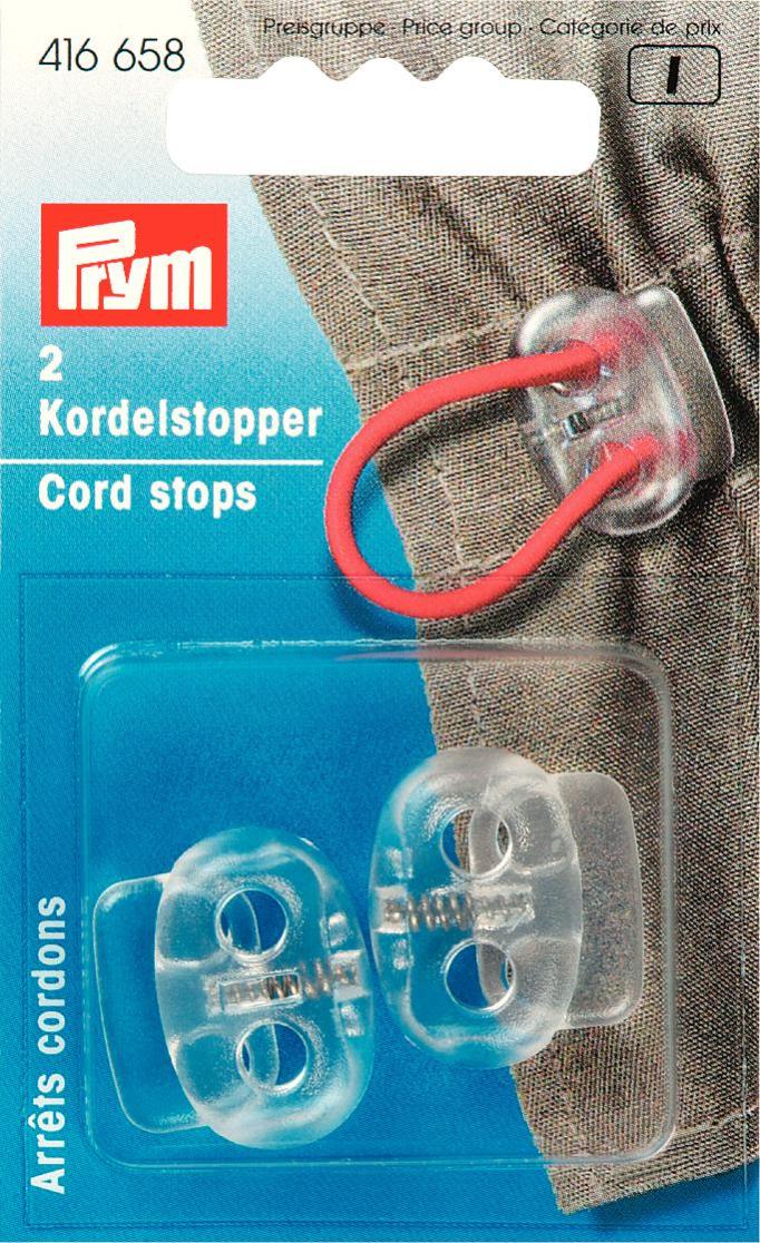 Prym Kordelstopper 2-Loch, transparent