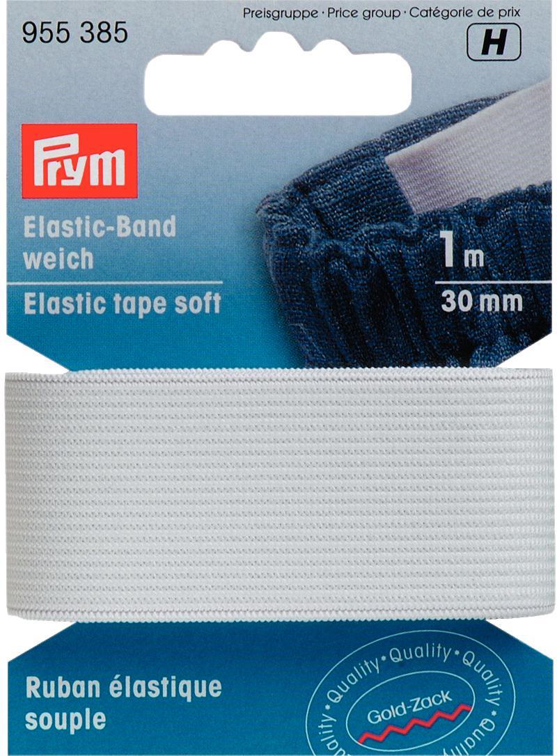 Prym Elastic-Band weich, weiss