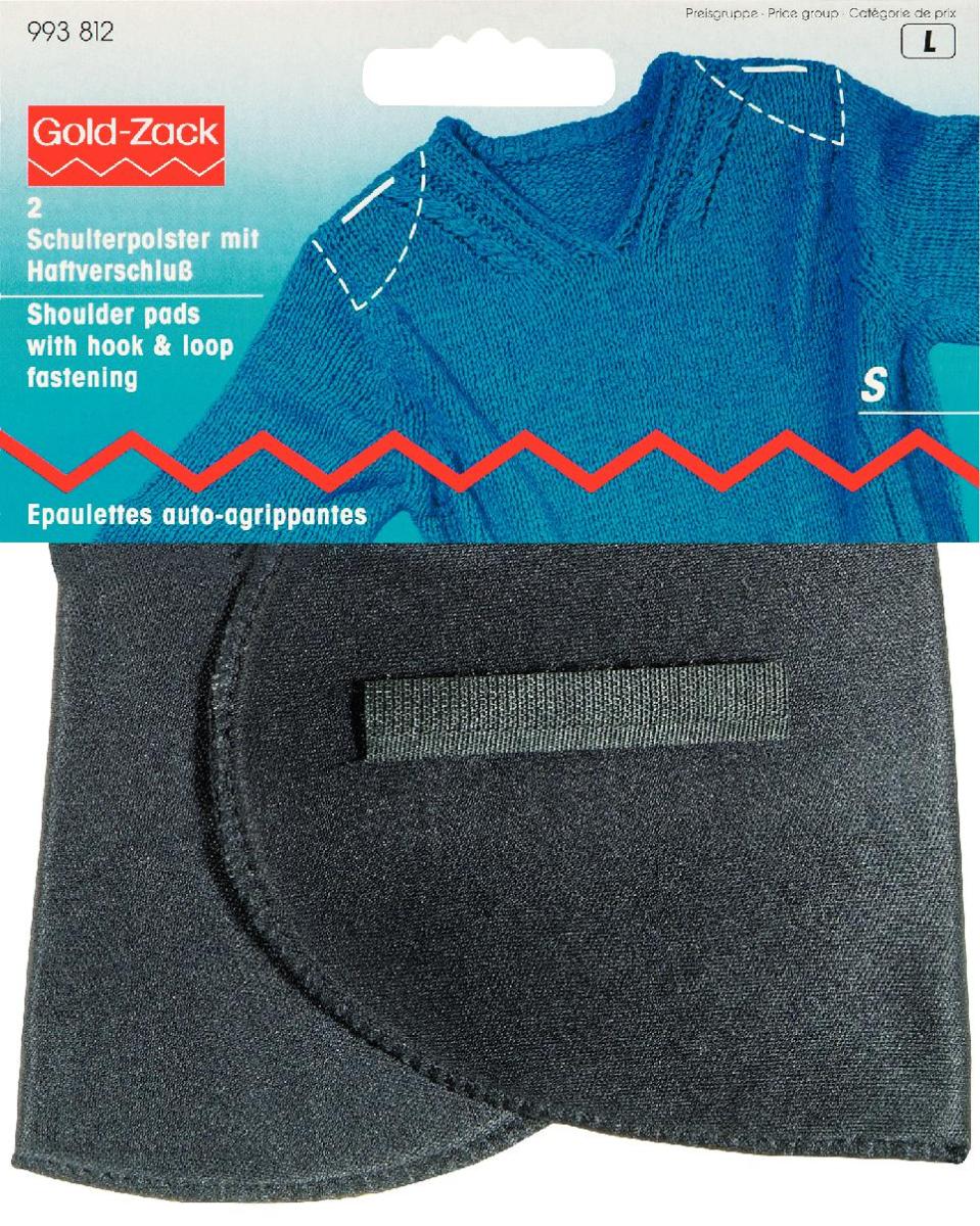 Prym Schulterpolster, Halbmond, schwarz