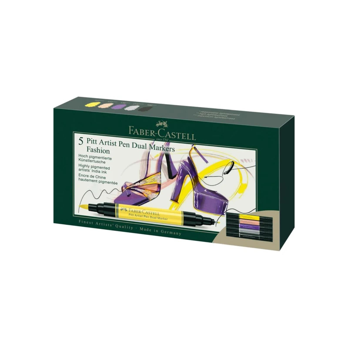 Faber-Castell Pitt Artist Pen Dual Marker Tuschestift - 5er Etui Fashion