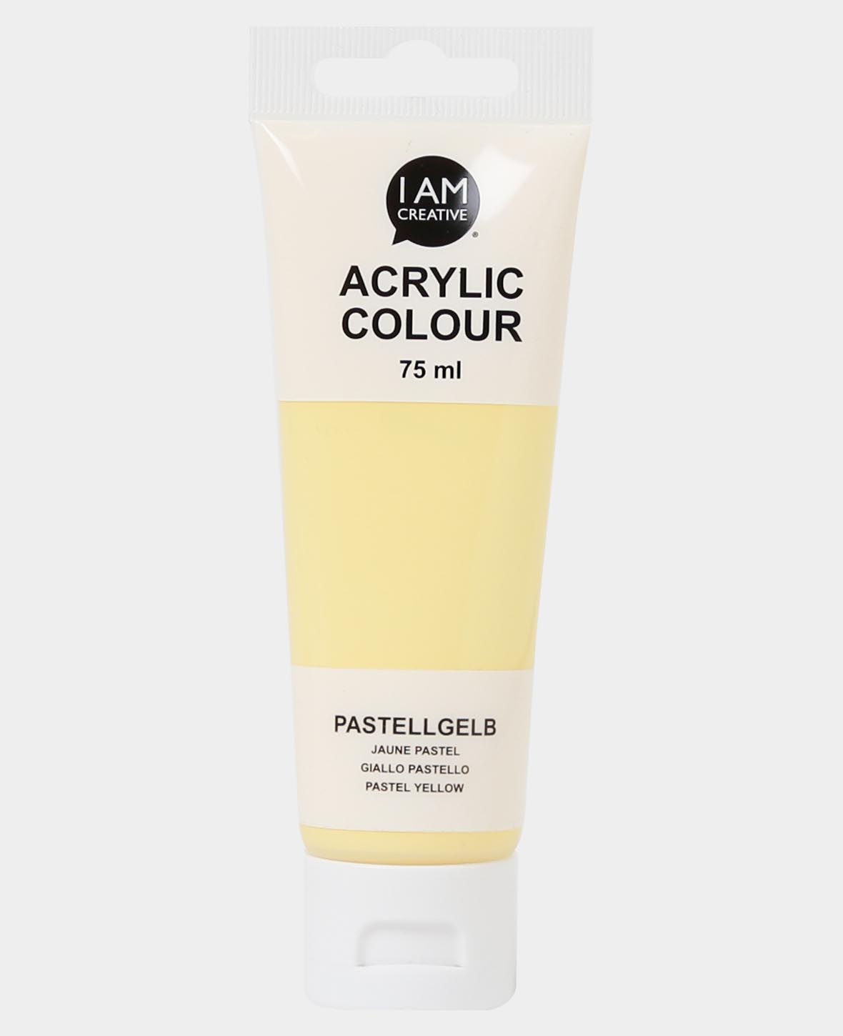 Basic Acryl, Acrylfarbe auf Wasserbasis,Pastellgelb, 75 ml, 1 Tube