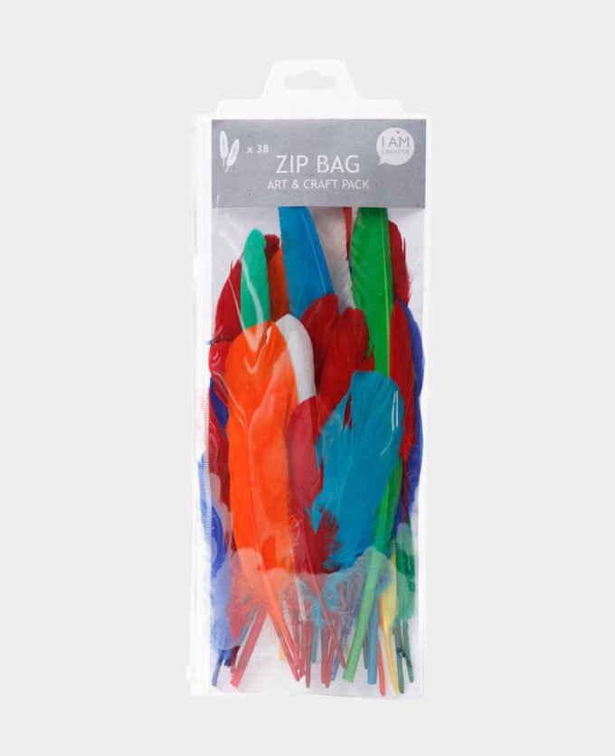 Indianerfedern Set, Zip Bag, 38 S