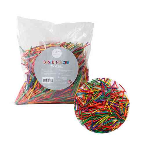 Bastelhölzer klein,farbig, 2000 S