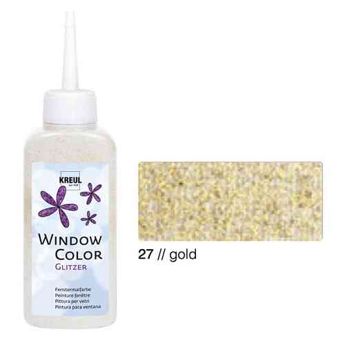 Window Color 80ml, Glitzer-Gold