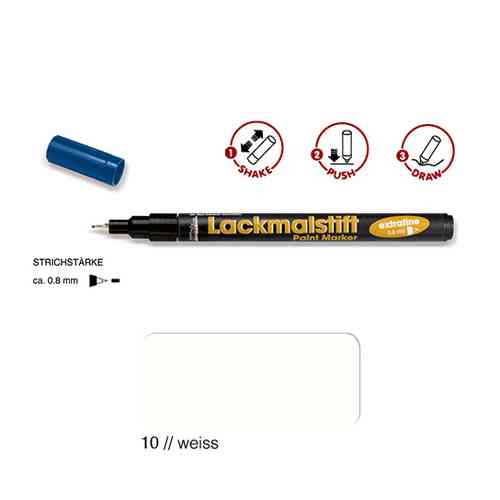 Lackmalstift extrafine,Weiss