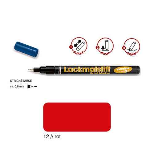 Lackmalstift extrafine,Rot