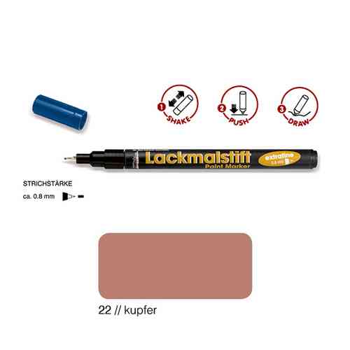 Lackmalstift extrafine,Kupfer