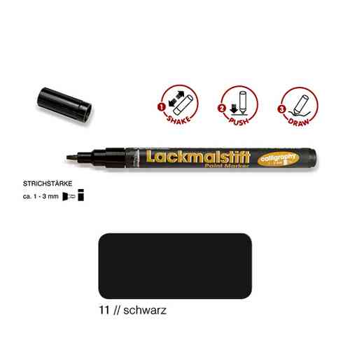Lackmalstift callligraphy,Schwarz