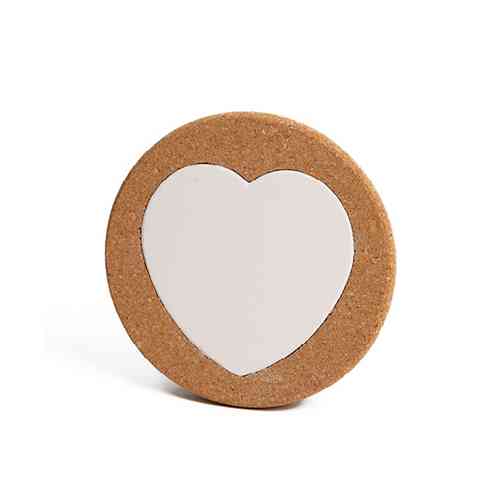 Korkuntersetzer Herz, 15 cm