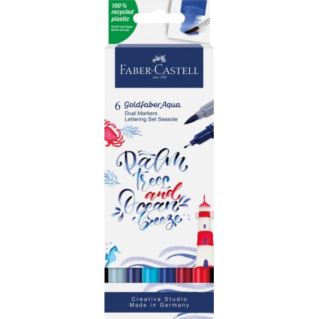 Goldfaber Aqua Dual Marker 6er Etui Lettering Seaside Set