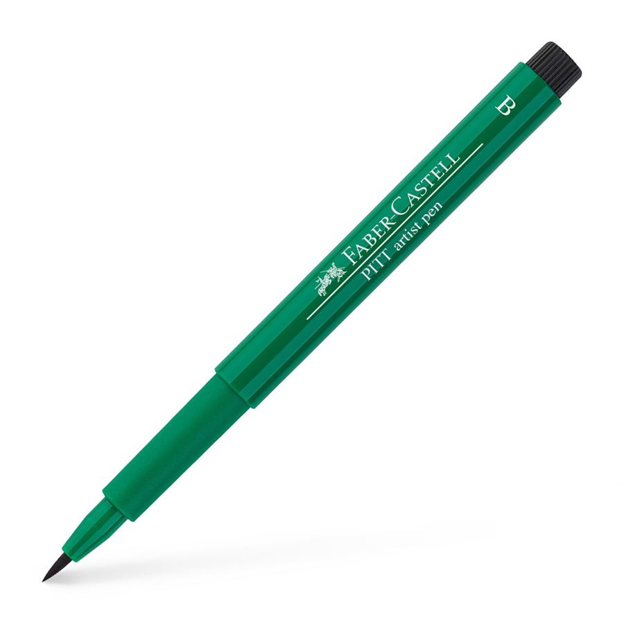 PITT artist pens, dark phthalo green 264 brush