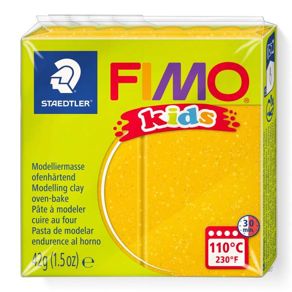 fimo kids, glitter gold