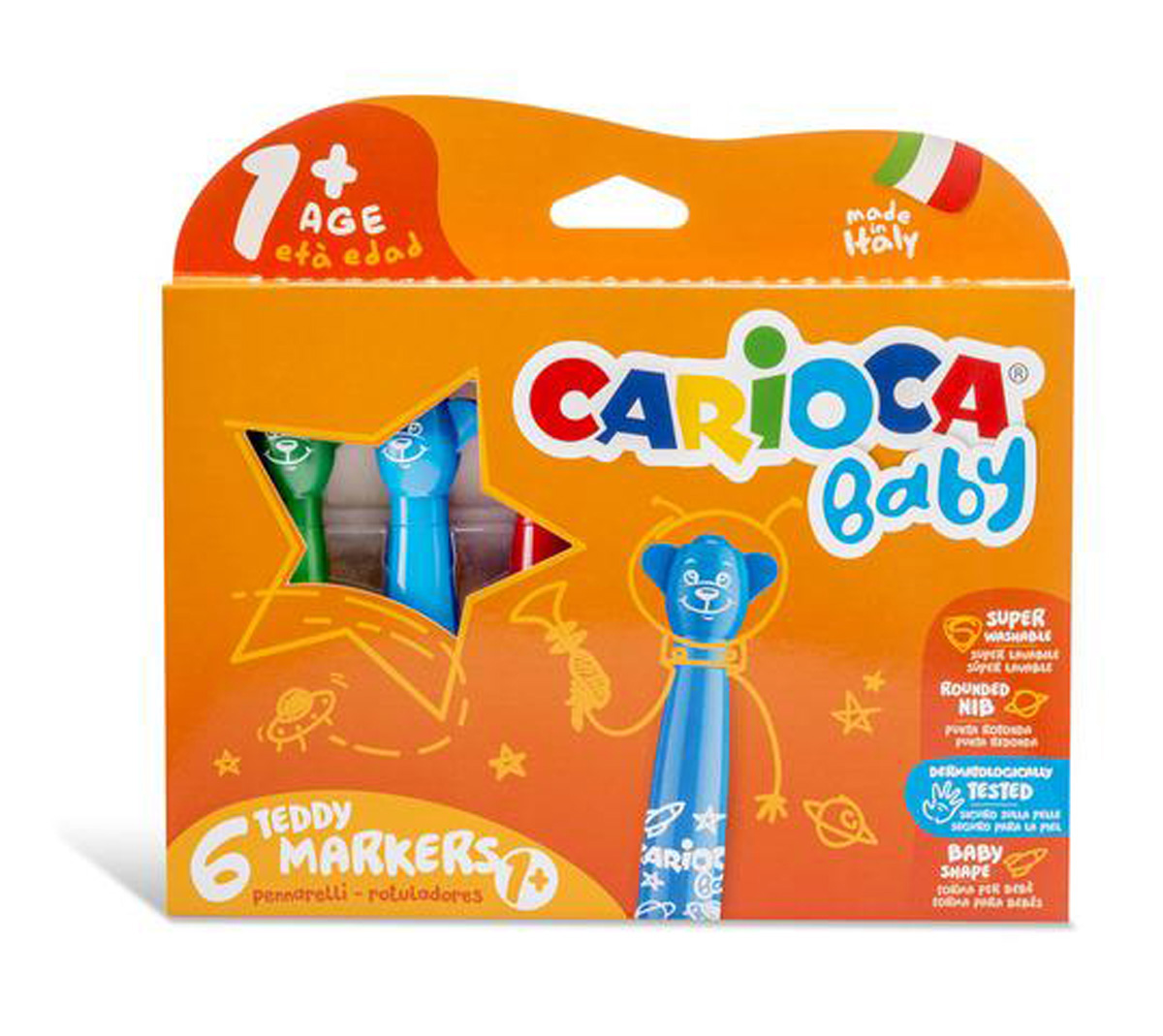Carioca Fasermaler Baby Teddy 1+E-6