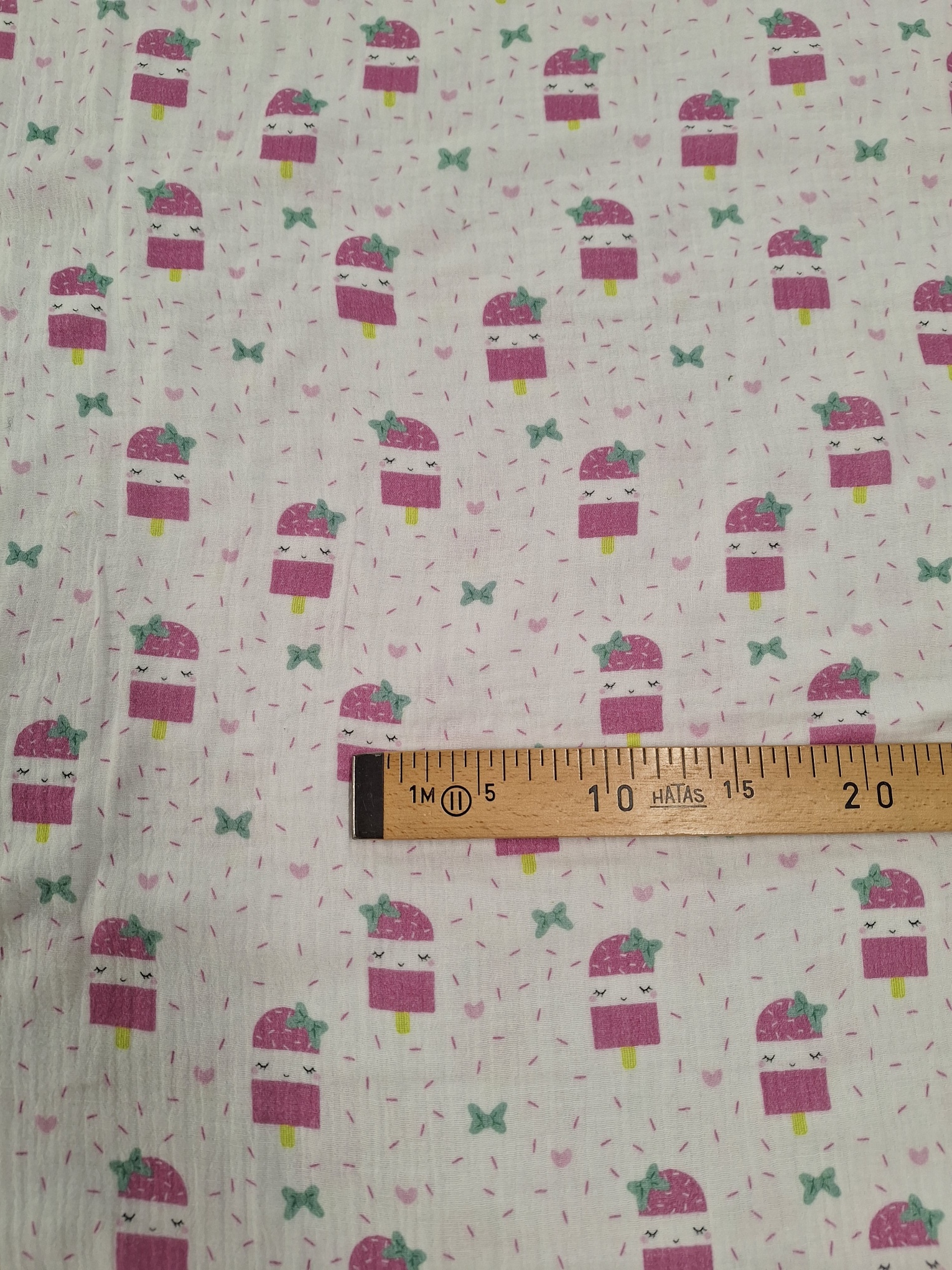 Double Gauze mit Glace