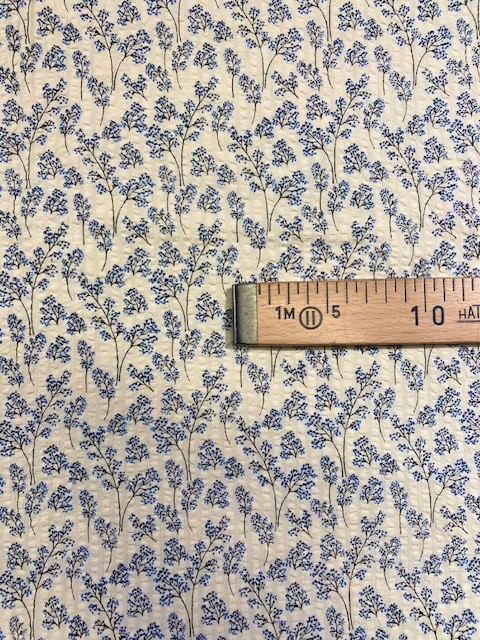 Seersucker Strauch blau