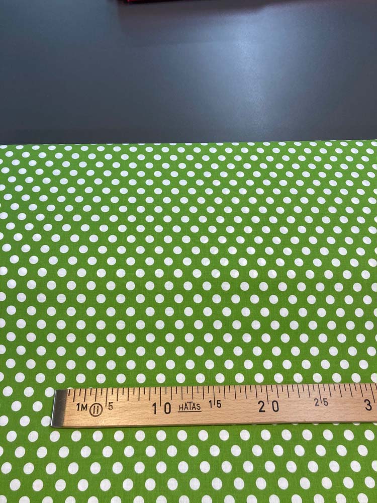 Baumwolle h'grün/weiss gross