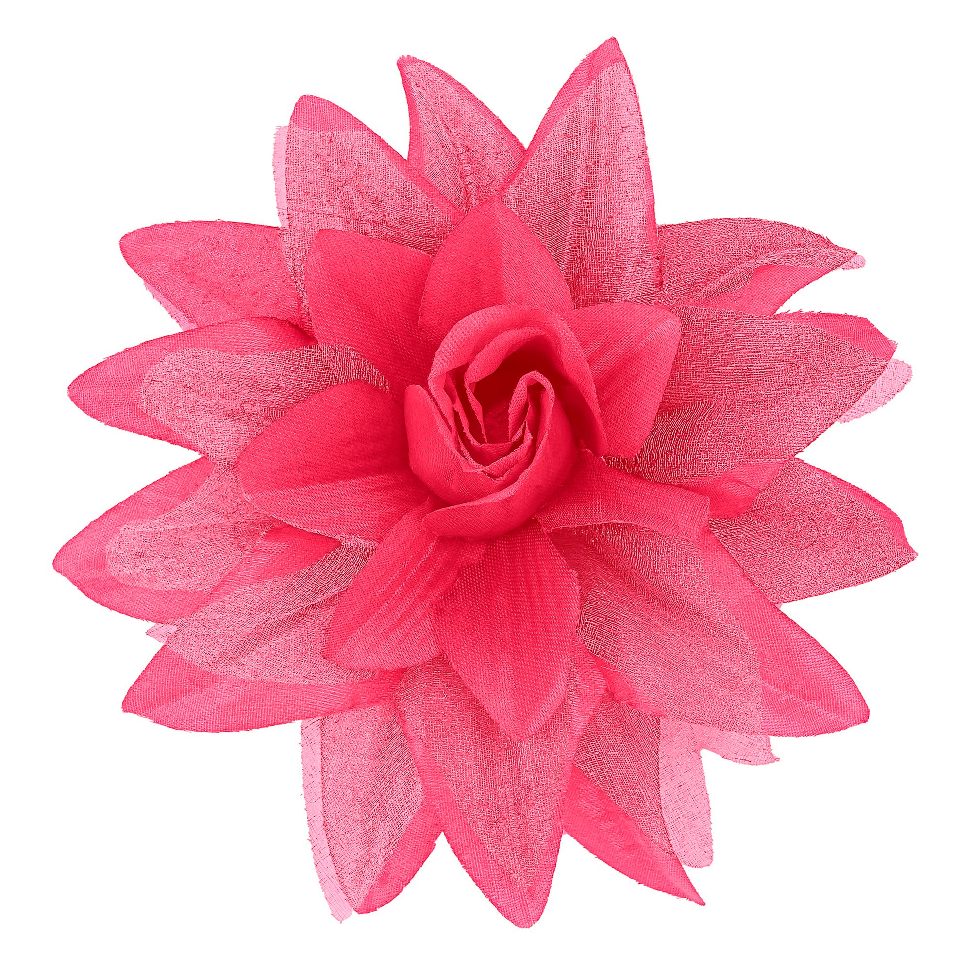 Haarspange Blume rosa/glitzer gross