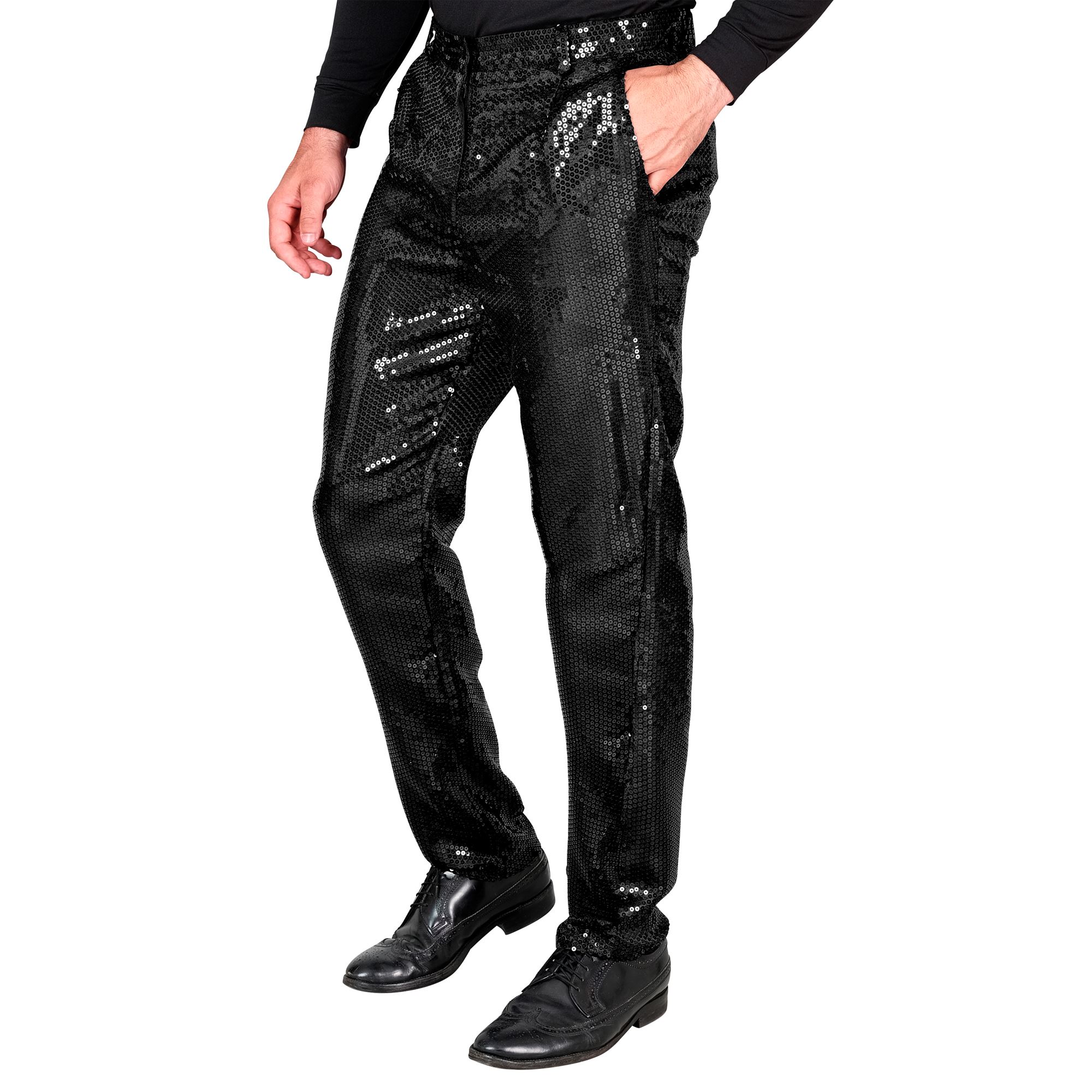 Party Hose Gr. S schwarz Pailletten