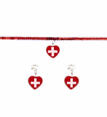 HALSKETTE UND OHRRINGE KRANKENSCHW