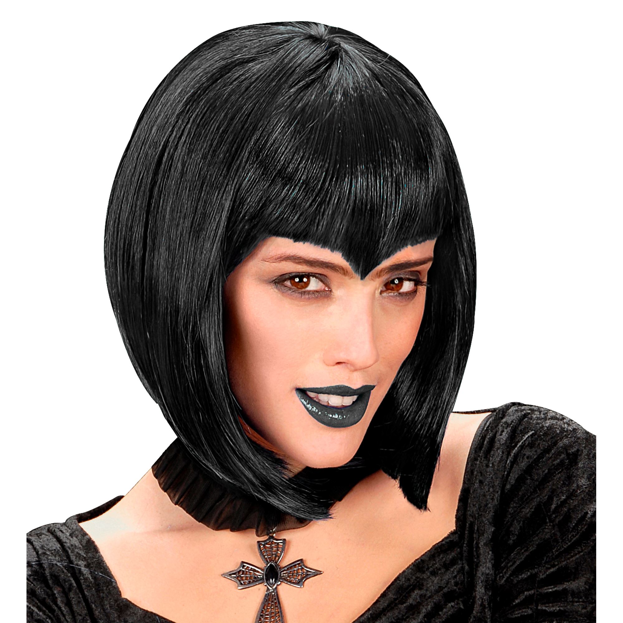 Qualitäts Perücke Gothic Vampschwarz