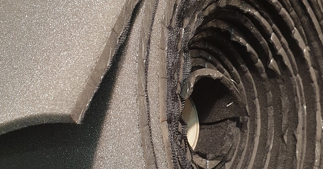 Schaumstoff Kaschiert  10mm schwarz klettfähig